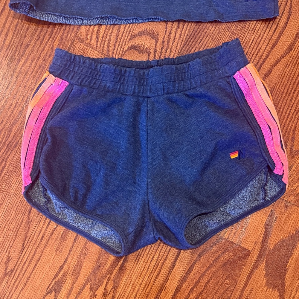 Aviator Nation Shorts with Neon Side Stripes